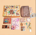 Cute Cartoon Capybara Design Stationery Set, 1 Set Including Pencil Case & Stationery,