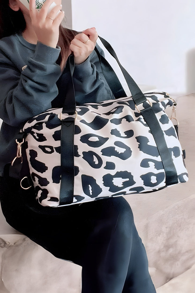 Leopard Print Luggage Tote Bag