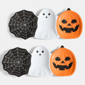 2 Pack Halloween Trio Serving Platters - Black/White