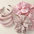 Sweet Pink Plaid Hair Band & Scrunchie Set