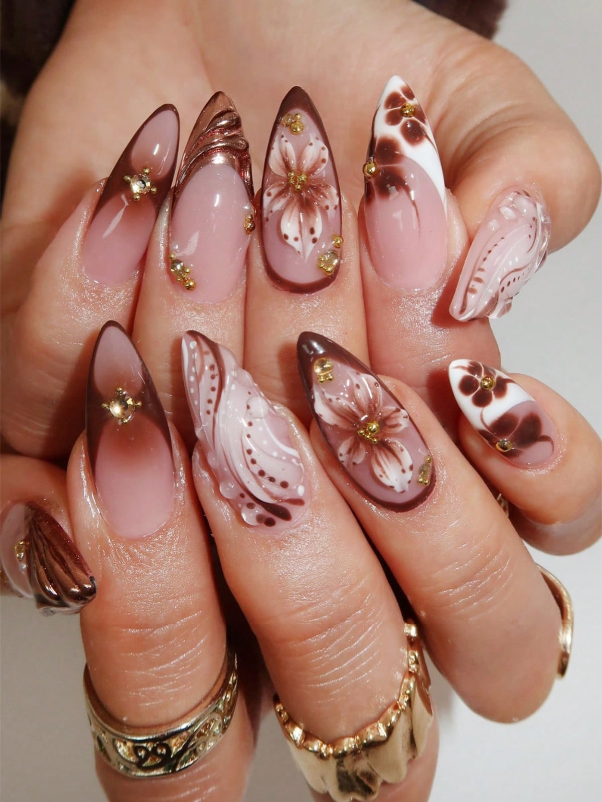 24pcs almond nails