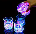2-4-6 Pack Liguid Activated Flash Drinking Crystal Cups, Multicolor LED Glowing 2PK