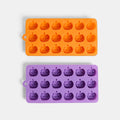 2 Pack Pumpkin Ice Tray - Orange/Purple